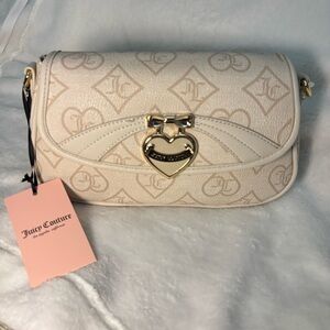 Juicy Couture Precious Moments Heart Flap Shoulder Bag Purse New With Tags